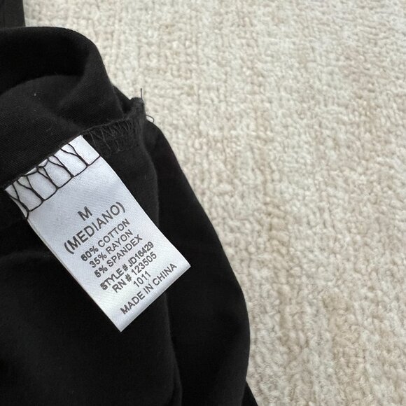 NWT Heart & Hips Black Cotton Short Sleeve Mini Dress M - Picture 8 of 9